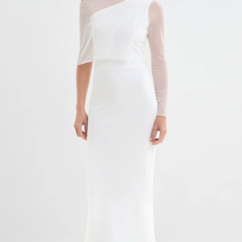 Marcella Valeria Mesh Off White Wedding Dress XS